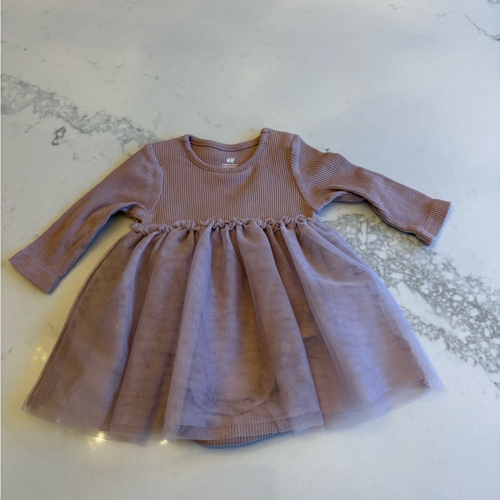 H&M Kids Dress in Soft Mauve